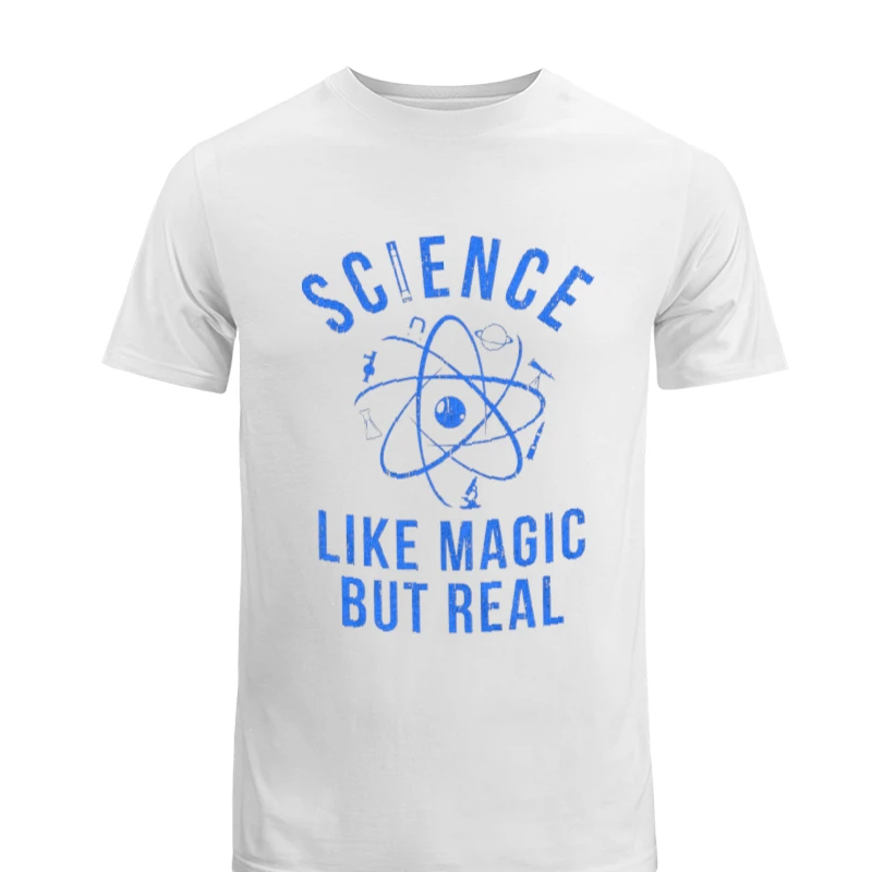Science Like Magic But Real, Funny Nerdy Teacher-White - Unisex Heavy Cotton T-Shirt