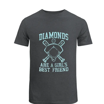 Diamonds are A Girls Best Friend Tee,  Funny Cute Baseball for Ladies Unisex Heavy Cotton T-Shirt