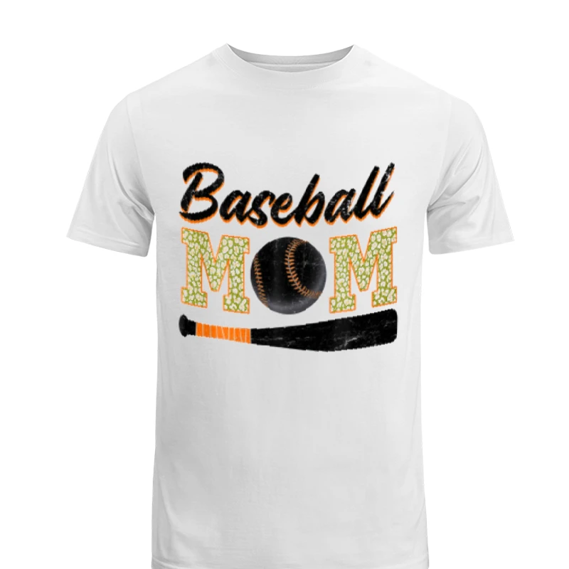 Baseball Mom Clipart, mother day Graphic, Baseball Mom Design-White - Unisex Heavy Cotton T-Shirt