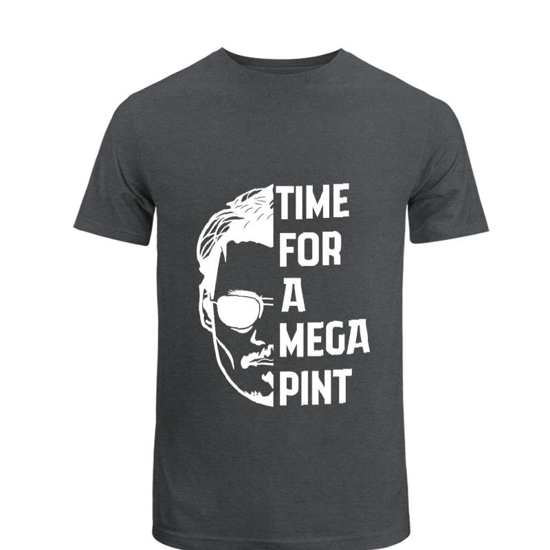 Time For a Mega Pint  / Johnny Depp / Justice for Johnny Depp / Sarcastic  / Wine Lover- - Unisex Heavy Cotton T-Shirt