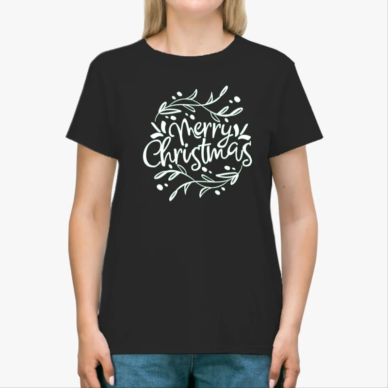 Christmas clipart, Merry Christmas Design, Merry xmas graphic,Matching Christmas-Black - Unisex Heavy Cotton T-Shirt