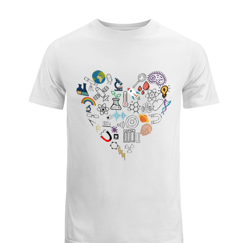 science heart Sweat clipart,Stem heart design. science Student Gift, Science graphic, Technology student-White - Unisex Heavy Cotton T-Shirt