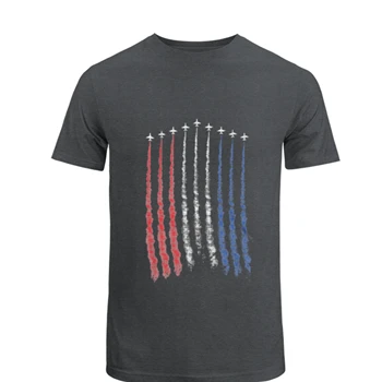 Red White Blue Air Force Flyover Unisex Heavy Cotton T-Shirt