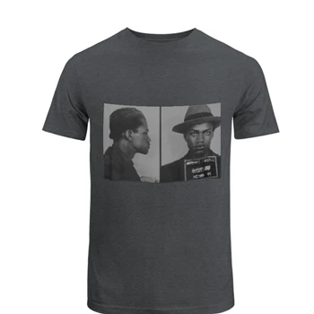 Malcolm X Mugshot Tee, Martin Luther King Black Activist Vintage Custom Print T-shirt, Homage shirt,  Style Men Woman Unisex Heavy Cotton T-Shirt