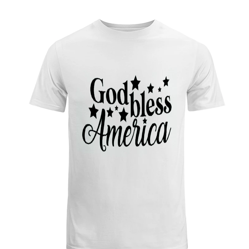 God Bless America, Happy 4th Of July, Freedom, Independence Day, 4th of July Gift, Patriotic-White - Unisex Heavy Cotton T-Shirt