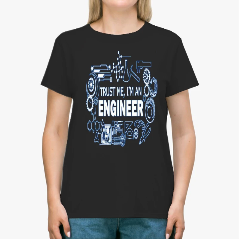 Engineer Science Humor, Stylish Design Shirts Nerd Slogen-Black - Unisex Heavy Cotton T-Shirt