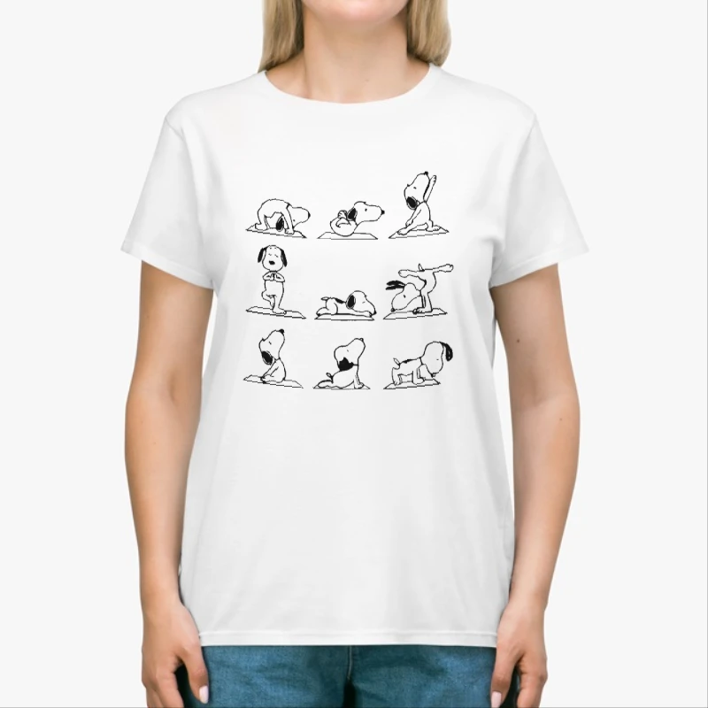 Yoga, Funny Yoga Dog, Cute Dog, Meditation, Namaste, Funny Namaste, Dog Lovers, Dog Gift-White - Unisex Heavy Cotton T-Shirt