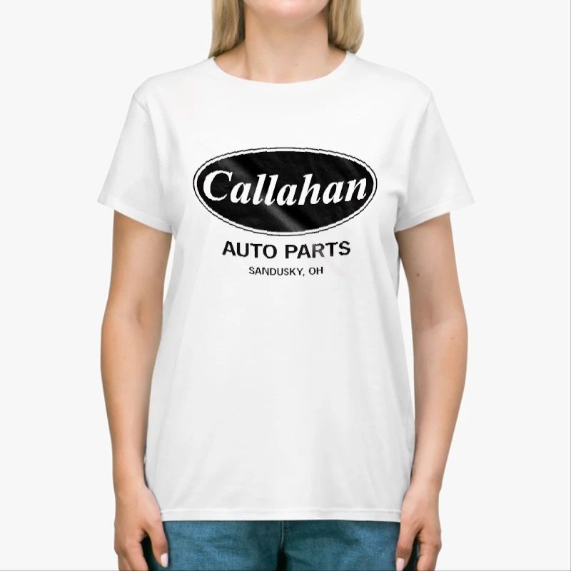 Funny Callahan Auto, Cool Humor Graphic Saying Sarcasm-White - Unisex Heavy Cotton T-Shirt