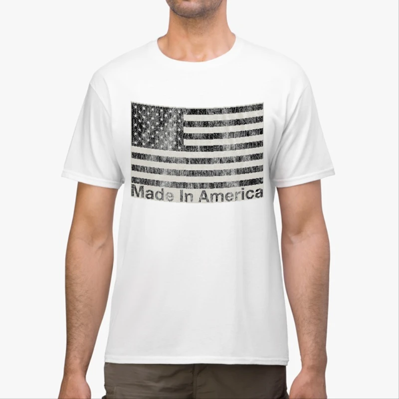 Made in America, Funny 4th of July Independence Day, Party Graphic -White - Unisex Heavy Cotton T-Shirt