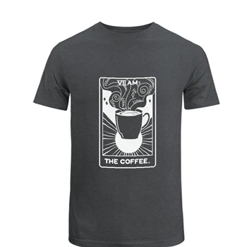 Crazy Dog Clipart Tee, Coffee Tarot Card. Funny Morning Cup T-shirt,  Fortune Teller Design Unisex Heavy Cotton T-Shirt