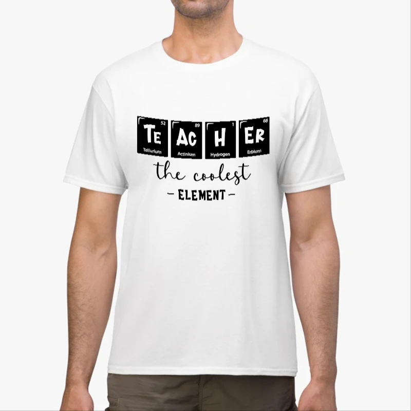 Funny teacher clipart, teacher life cut file for cricut, school design, back to school graphic, chemistry teacher gift-White - Unisex Heavy Cotton T-Shirt