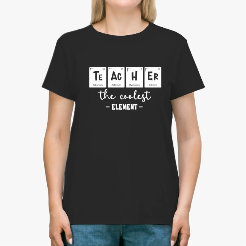 Funny teacher clipart, teacher life cut file for cricut, school design, back to school graphic, chemistry teacher gift-Black - Unisex Heavy Cotton T-Shirt