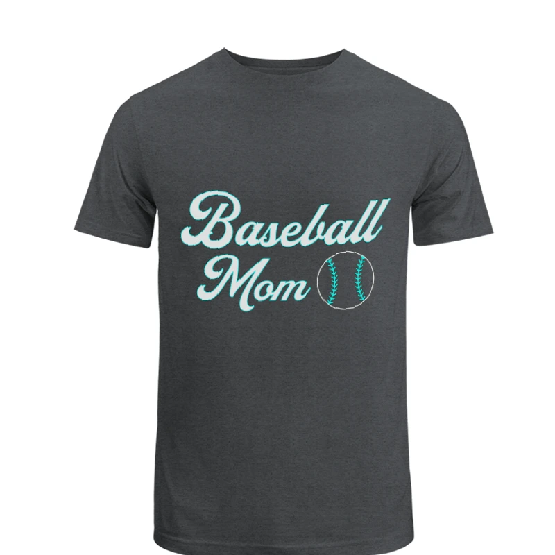 Baseball Mom Clipart, Game Day Mother's Day Mama Graphic- - Unisex Heavy Cotton T-Shirt