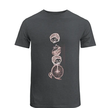 Womens Gift Tee, Hedgehog T-shirt, Womens shirt, Graphic Tee tshirt, Bicycle Tee, Funny Animal T-shirt,  Animal  Unisex Heavy Cotton T-Shirt