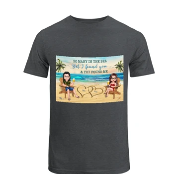 You and Me We Got This Summer Doll Couple On Beach, Personalized Couple Design T-Shirt