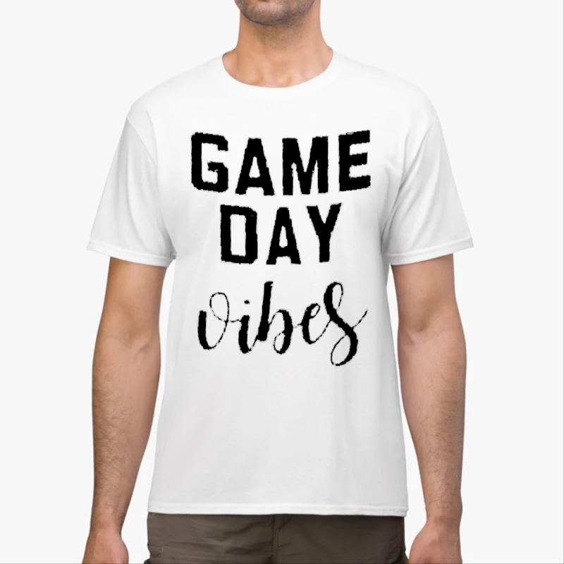 Game Day Vibes, Football Mom, Baseball Mom, Cute Sunday Football, Sports Design, Sundays are for football-White - Unisex Heavy Cotton T-Shirt