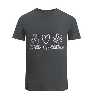 Peace love science design Tee, teacher clipart T-shirt,  science clipart Unisex Heavy Cotton T-Shirt