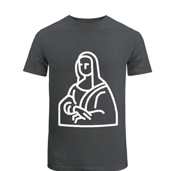 Mona Lisa Street Art Graffiti Tee, Mona Lisa Clipart T-shirt, Mona Lisa Graphic Unisex Heavy Cotton T-Shirt