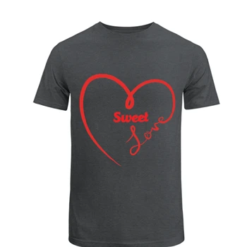 Sweet love Tee, sweet heart T-shirt, heart clipart shirt,  valentine design Unisex Heavy Cotton T-Shirt