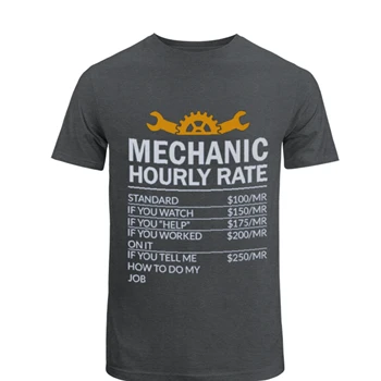 Mechanic Design Tee, Mechanic Hourly Rate Instant Digital T-shirt,  Sublimation Design Unisex Heavy Cotton T-Shirt