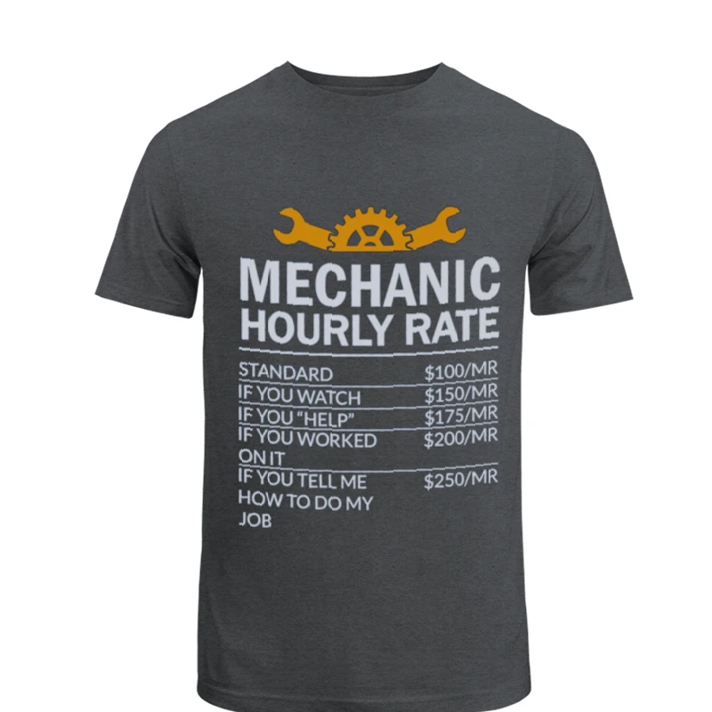 Mechanic Design, Mechanic Hourly Rate Instant Digital, Sublimation Design- - Unisex Heavy Cotton T-Shirt