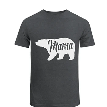 Mama Bear Clipart Tee, Cute Funny Best Mom of Boys Girls T-shirt,  Cool Mother Graphic Unisex Heavy Cotton T-Shirt