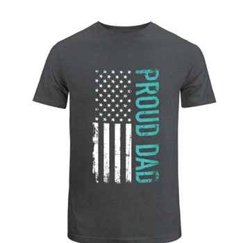 Proud dad design, US american flag father's day graphic T-Shirt