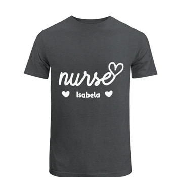 Personalized Nurse Tee, Custom Nurse T-shirt, Nurse shirt, Nursing School tshirt, Nurse Gift Tee, Cute Nurse T-shirt,  Nurse Heart Unisex Heavy Cotton T-Shirt
