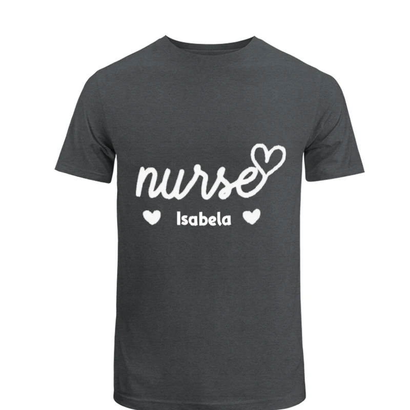 Personalized Nurse, Custom Nurse, Nurse, Nursing School, Nurse Gift, Cute Nurse, Nurse Heart- - Unisex Heavy Cotton T-Shirt