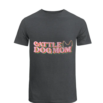 Vintage Design Tee, Cattle Dog Mom T-shirt,  Dog clipart Unisex Heavy Cotton T-Shirt