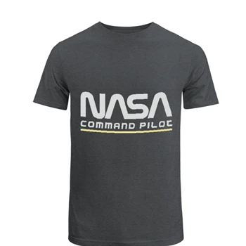 Nasa Command Pilot Design Tee,  Nasa Funny Pilot Graphic Unisex Heavy Cotton T-Shirt