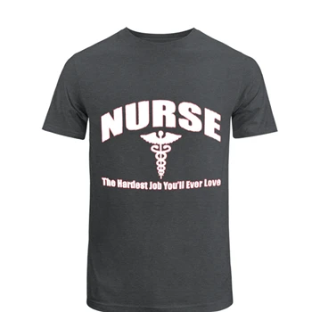 Nurse Clipart Tee, Nursing The Hardest Job You Will Ever Love T-shirt,  RN LPN CNA Hospital Graphic Unisex Heavy Cotton T-Shirt