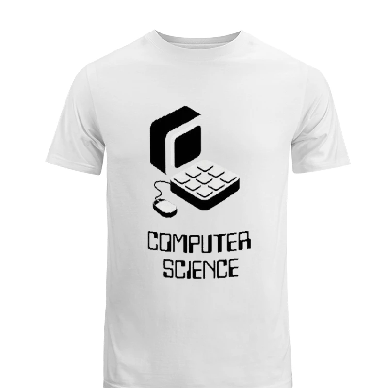 Computer Science Old School PC, Coder Funny clipart, Computer clipart-White - Unisex Heavy Cotton T-Shirt