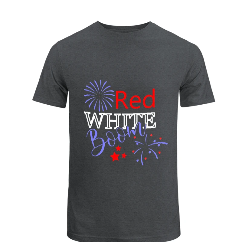 Red White Boom,4th Of July, Independence Day, Fourth Of July, Patriotic, God Bless America, American Flag- - Unisex Heavy Cotton T-Shirt