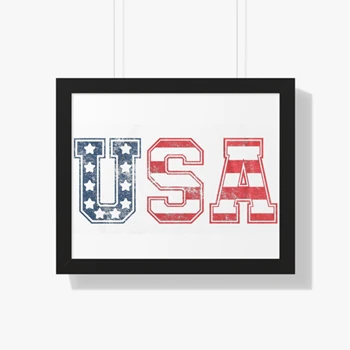 USA Vintage Design, 4th of July Indepence Day Graphic, Patriotic America Clipart Canvas
