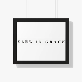 Grow In Grace, Christian Vintage Canvas