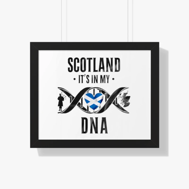 Scotland  Scottish heritage Tee  Scotland Tee  Birthday Gift- - Framed Horizontal Poster