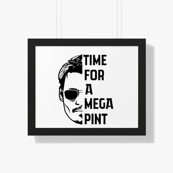 Time For a Mega Pint  / Johnny Depp / Justice for Johnny Depp / Sarcastic  / Wine Lover Canvas