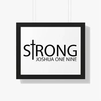 Strong Design, Christian, Christian, Joshua 1:9, Christian Gift For Men, Joshua One Nine Canvas