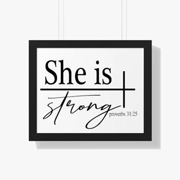 Christian, Kids, She Is Strong, Jesus, Faith, Religious, Inspirational, Bible Quotes, Church Quotes Canvas