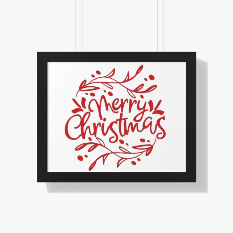 Christmas clipart, Merry Christmas Design, Merry xmas graphic,Matching Christmas- - Framed Horizontal Poster