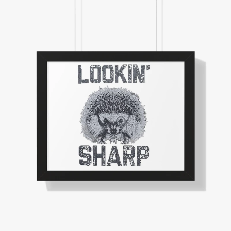  Dad Jokes Graphic, Looking Sharp Design, Funny Father Day Graphic- - Framed Horizontal Poster