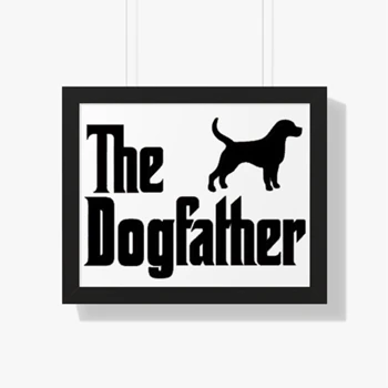 The Dogfather, Funny Animal Lover Dog, Lover Gift Design. Pet clipart Canvas
