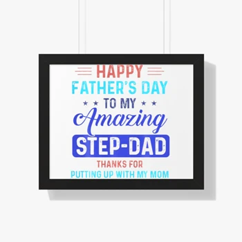 Happy Father's Day Step Dad, Step Father Design, Father day gift Canvas