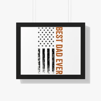 Father's day Best dad ever, US american flag father day design Canvas