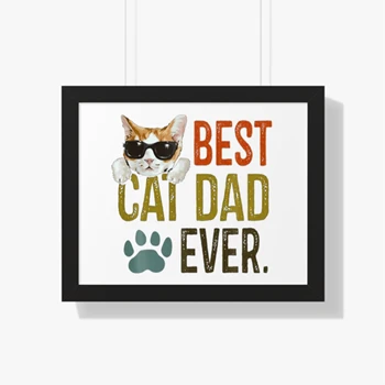 Best Cat Dad Ever, Funny Retro Cat Lover Fathers Day. Restro cat father day graphic Canvas
