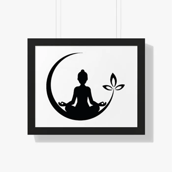 Yoga Framed Canvas, Namaste Framed Poster, Gift for Yogi Framed Canvas, Yoga Lover Framed Poster, Meditation Framed Canvas, Yoga Framed Poster, Yoga Framed Canvas,  Women Yoga Framed Horizontal Poster