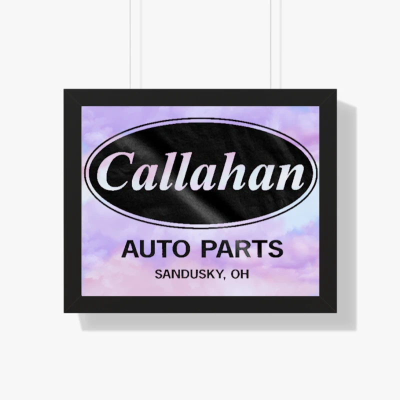 Funny Callahan Auto, Cool Humor Graphic Saying Sarcasm- - Framed Horizontal Poster