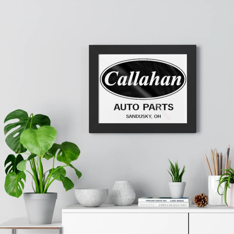 Funny Callahan Auto, Cool Humor Graphic Saying Sarcasm- - Framed Horizontal Poster