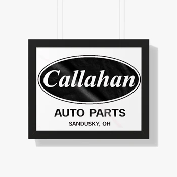 Funny Callahan Auto Framed Canvas,  Cool Humor Graphic Saying Sarcasm Framed Horizontal Poster